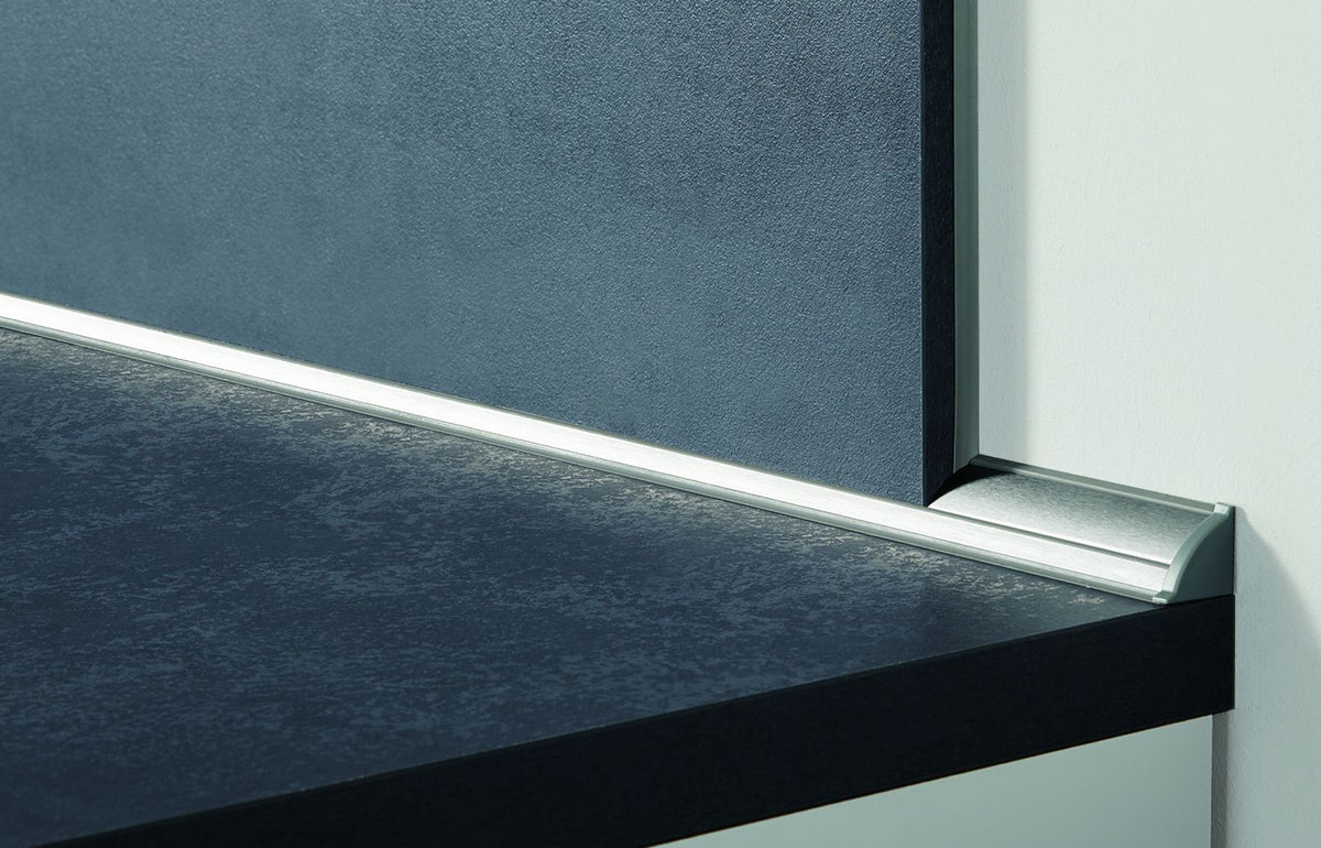 nobilia Miniküche Einbeck 180 cm Weiß matt Beton Schiefergrau mit Geschirspüler nobilia - top-shelf.de