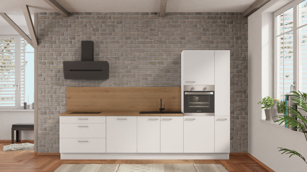 nobilia Küche Neustadt an der Weinstraße  330 cm Weiß küchen günstig Eiche Provence mit Geschirspüler