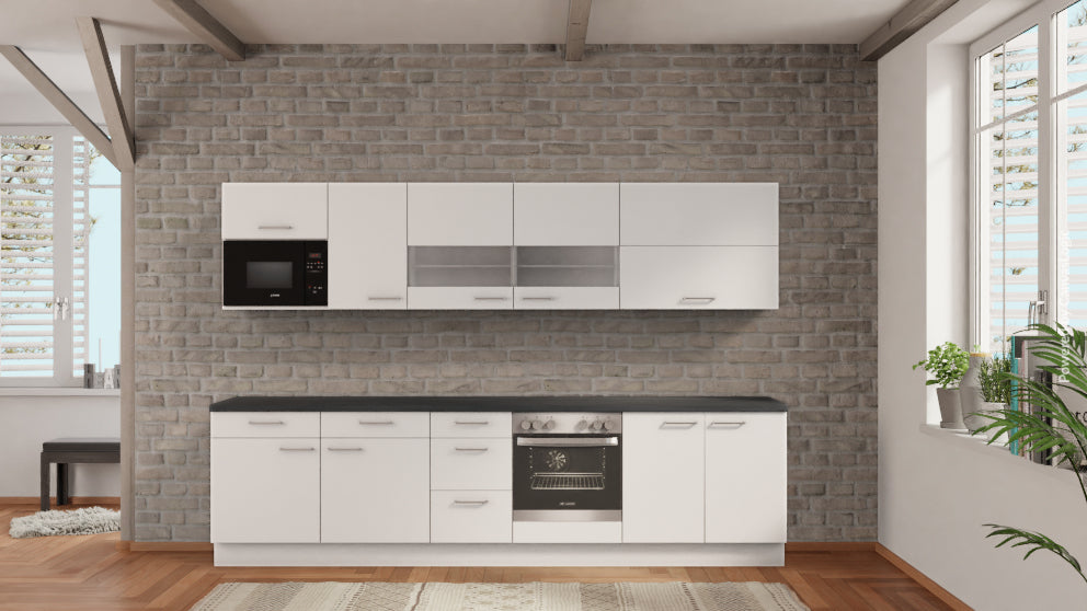 nobilia küche Mönchengladbach 315 cm Günstig Ab Werk Kaufen Beton Schiefergrau komplett mit backofen