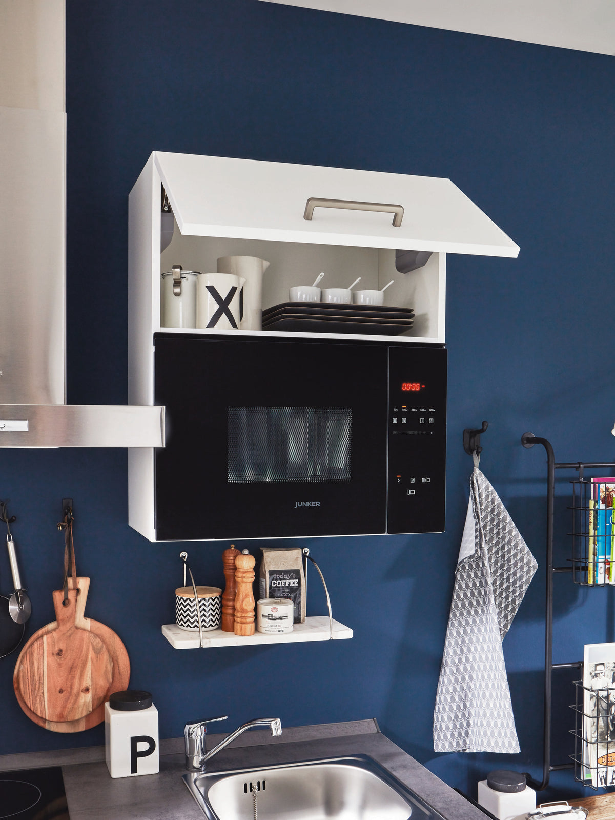 nobilia Komplettküche Kempen 360 cm Alpinweiß matt Eiche Provence mit Kühlschrank &amp; Geschirspüler nobilia - top-shelf.de